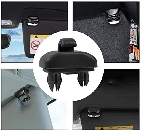 OTUAYAUTO 2PCS Inner Sun Visor Clips, Upgraded Car Interior Sunscreen Holder Hook - Compatible with Audi A1 A3 A4 A5 Q3 Q5 S3 S4 S5 TT, OEM: 8U0857562A