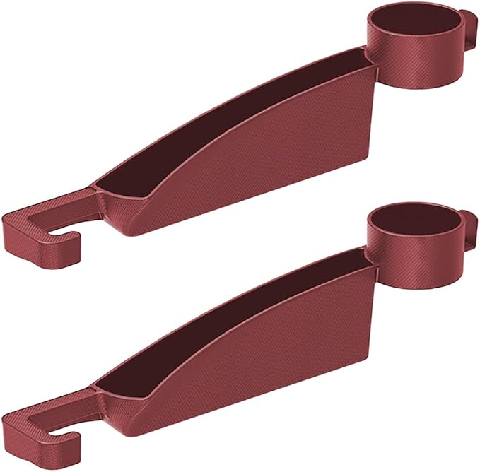 HZEL Car Seat Gap Organizer, 2PCS Dual Slot Anti-Drop Vehicle Console Side Filler Organizer with Cup Holder, Automotive Interior Seat Gap Plug Blocker, Universal for SUV Automobile Truck (Red)