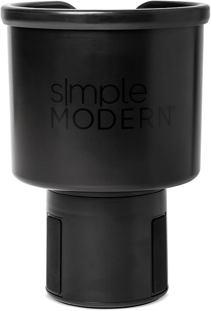 Simple Modern Cup Holder Adapter | Expandable Base, Adjustable Size, Fits Large Mugs, Bottles, Cups up to 3.6" | Cupholder for Semi Truck, Car, RV, Boat, Vehicle | Roadster Collection | Midnight Black