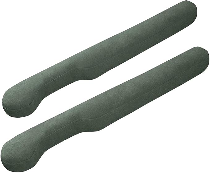 2PCS Car Seat Gap Filler, 2PCS Leather Between Chair Console Gap Plug to Impede ltems from Dropping, Automotive Interior Seat Seam Guard Stopper, Universal for Sedan RV Truck (Green)