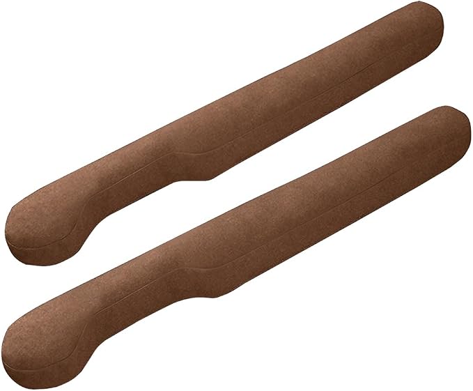 2PCS Car Seat Gap Filler, 2PCS Leather Between Chair Console Gap Plug to Impede ltems from Dropping, Automotive Interior Seat Seam Guard Stopper, Universal for Sedan RV Truck (Brown)