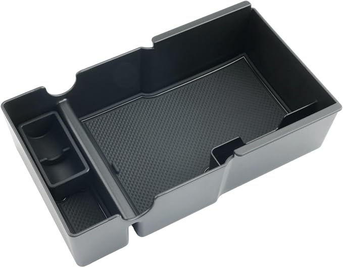 (2Pack) 2025 2026 Terrain Center Console Organizer (Cup Holder+Console Organizer) (Elevation/Denali/AT4), Durable ABS Plastic&Anti-Slip Rubber Console Tray Insert 2026 Terrain Accessories