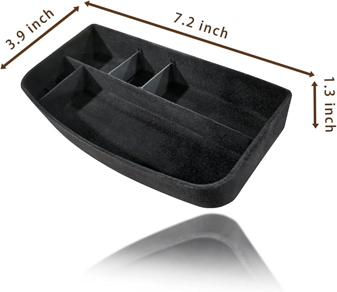 Muslogy for VW ID.4 Sunglasses Tray Console Card Slot Organizer Storage Flocked Interior Accessories Compatible with VW Volkswagen ID4 2021 2022 (2021-2022 Card Slot Organizer) Does Not Fit 2023+