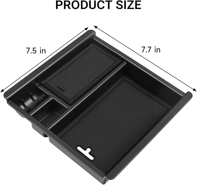 Center Console Organizer Compatible with Toyota 2016-2020 2021 2022 2023 Tacoma Accessories ABS Plastic Material Armrest Secondary Storage Box