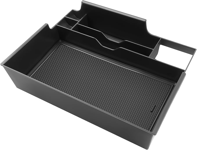 SKTU for 2023 2024 2025 2026 Ford Explorer Accessories Center Console Organizer for 2020-2026 Ford Explorer Console Tray 2023 2024 2025 2026 Explorer Middle Console Organizer with Coin Holder (Black)