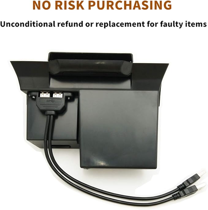 Waterproof ABS Plastic Caddy for Honda Civic Sedan 10th Gen Central Console Box Coins Trays Organizer with USB Extension Cable - Fits 2016-2021