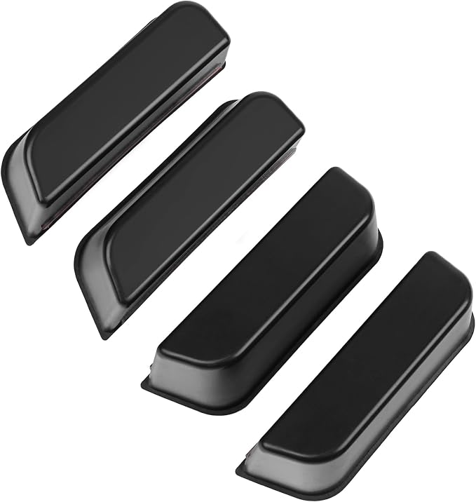 4PCS Door Side Storage Box for Ford Fusion 2013 2014 2015 2016 2017 2018 2019 2020 Front and Rear Accessories Phone Holder Door Grab Handle Pocket Storage Organizer ABS Plastic, Black Mat