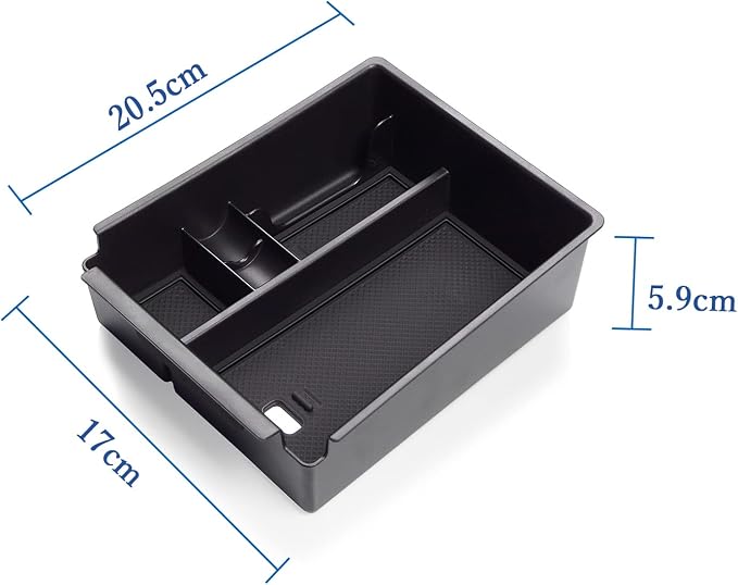 2022 Tucson NX4 Center Console Organizer Compatible with 2022 2023 Santa Cruz Pickup Truck Console Tray, 2022 2023 Tucson NX4 Santa Cruz Armrest Box Insert Tray Accessories (Black Mats)