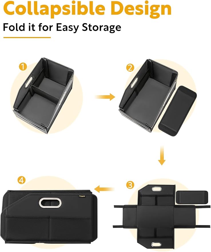 Car Seat Organizer, Front Seat Organizer, Collapsible Car Organizer and Storage for Backseat and Passenger Seat, Big Capacity with Elastic Bands can Hold Cups, Car Travel Essentials for Kids
