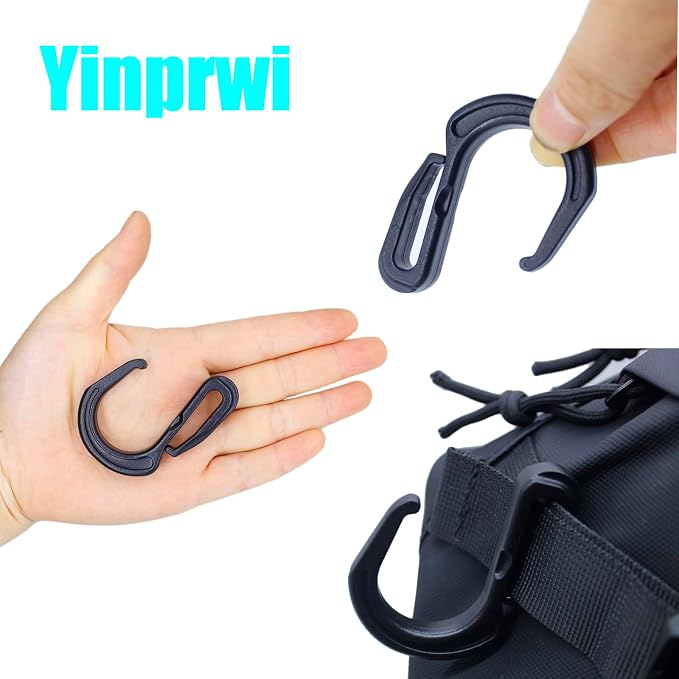 8PCS Plastic S Hook Clips Car Mesh Net Hook Elastic Rope Cord Hooks for Elastic Nets Car Trunk Seat Middle Truck Net Cargo Mesh Net Suitcase Roof