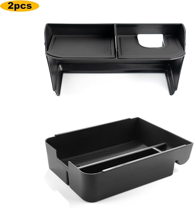 2pcs Compatible with Nissan Sentra 2025 2024 2023 2022 2021 2020 Accessories Car Center Console Organizer Armrest Cover Armrest Storage Box Tray Insert Glove Pallet