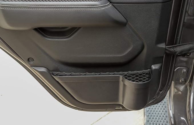 YOCTM Rear Door Organizer Tray Compatible with 2018 2019 2020 2021 2022 2023 2024 Jeep Wrangler JL JLU Rubicon Sport Sahara Gladiator Interior Storage Accessories Black (Rear Door)