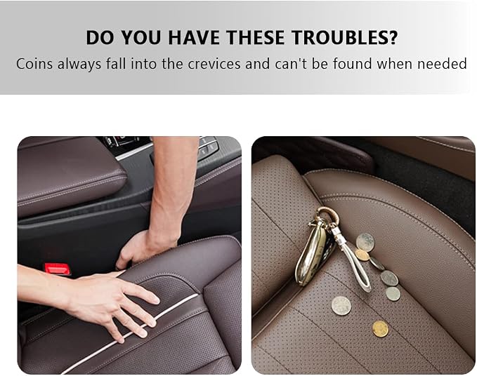 Compact Coin Holder for Car - 4 Compartment&Automatically Holds Coins Coin Organizer(1 Dollar,Quarter,Dimes) - Universal Center Console Coin Case for Car Taxi SUV Truck