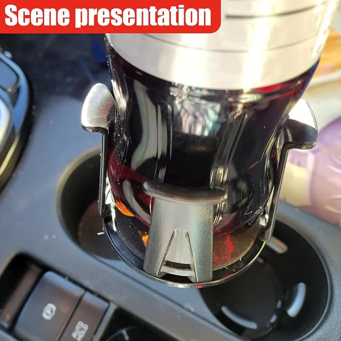 YoRise Car Cup Holder Expander, Automotive Drink Holder Adapter with Adaptive Clamping Arm, Universal Vehicle Cupholder Expander Accessories for Fixing Water Cups, Drinks (1PC)