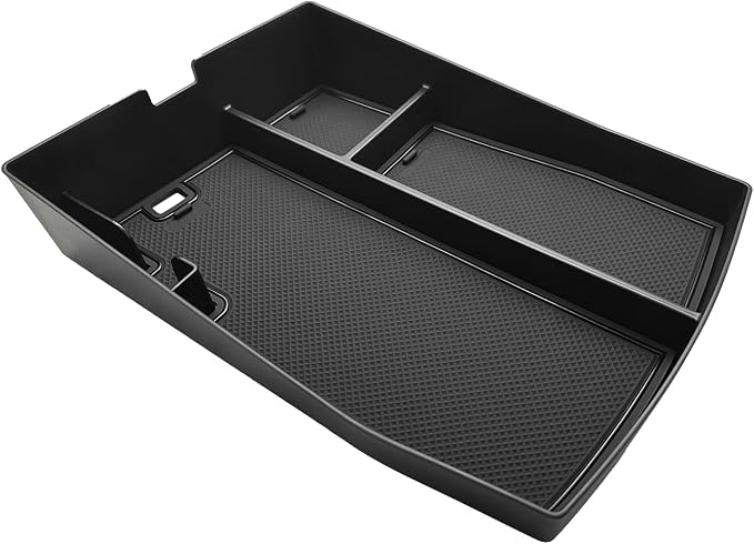 Muslogy 24 NEW Center Console Organizer Compatible with 2024 2025 2026 Volkswagen Atlas/Cross Sport Accessories Armrest Box Console Tray with Coin Holder Storage Insert (Center Console Tray)
