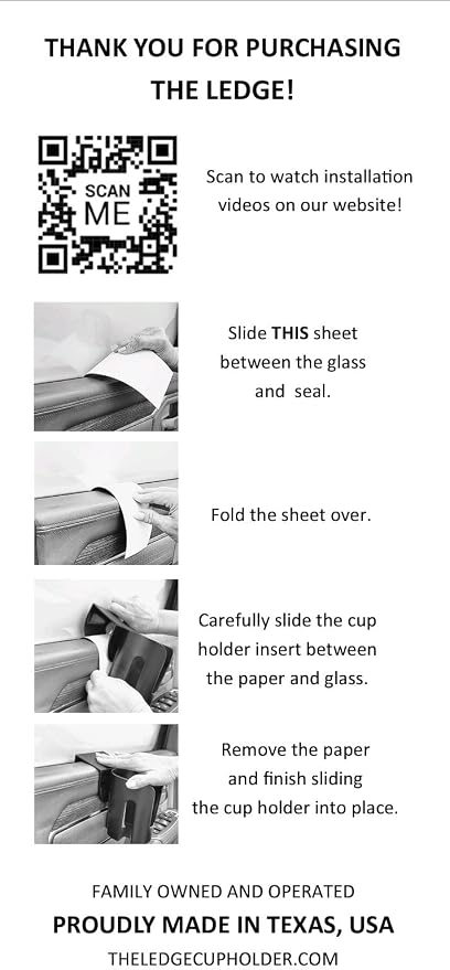 The LEDGE - The Best Auto Cup Holder® Extra Large Car Door Cup Holder