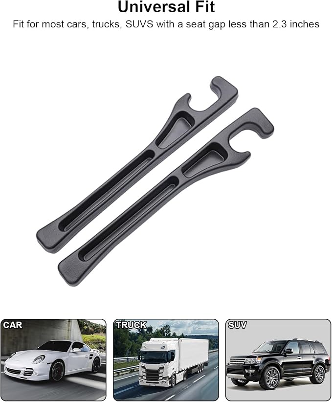Car Seat Gap Filler, 2 PCS No Drop Seat Guard Drop Seat Gap Fillers Between Seat and Console Stop Things from Dropping Phone and Key Storage (BLACK-01)