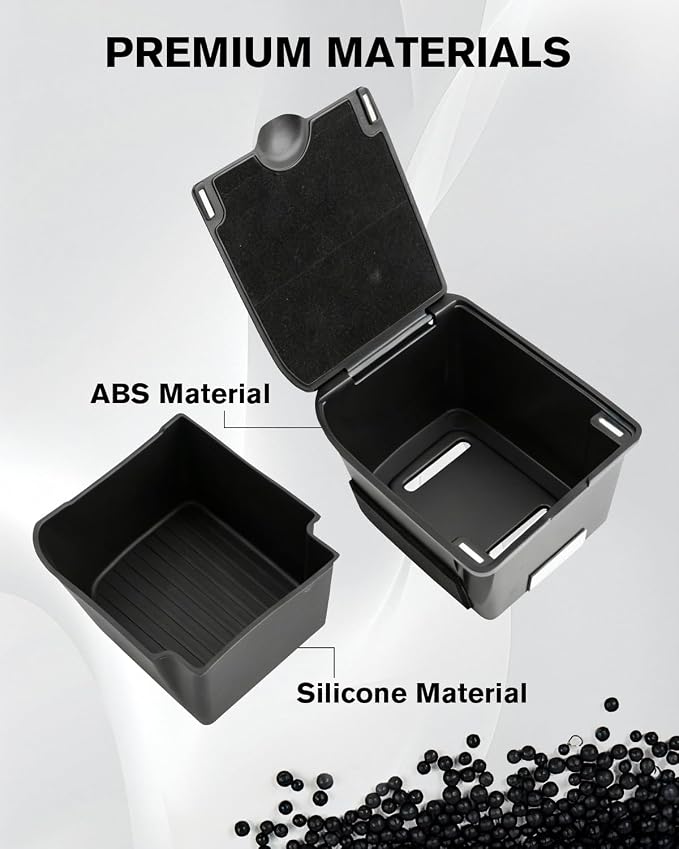 for Center Console Organizer Tray Coin Box Non-Dropping Design Compatible with 2019-2026 Silverado&Sierra 1500& 2020-2026 Silverado&Sierra 2500HD 3500HD (Split-Bench Folding Seat) ABS Materials