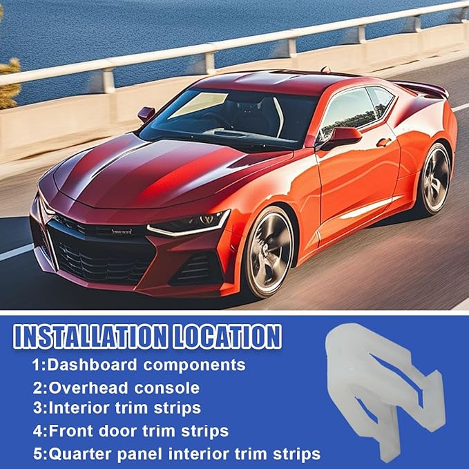 20PCS Car Nylon Retainer Clips - Plastic Front Console Fasteners Car Dashboard Trim Retainer Clip - Universal Radio DVD Dash Panel Clips Replacement for Most Cars (20PCS)