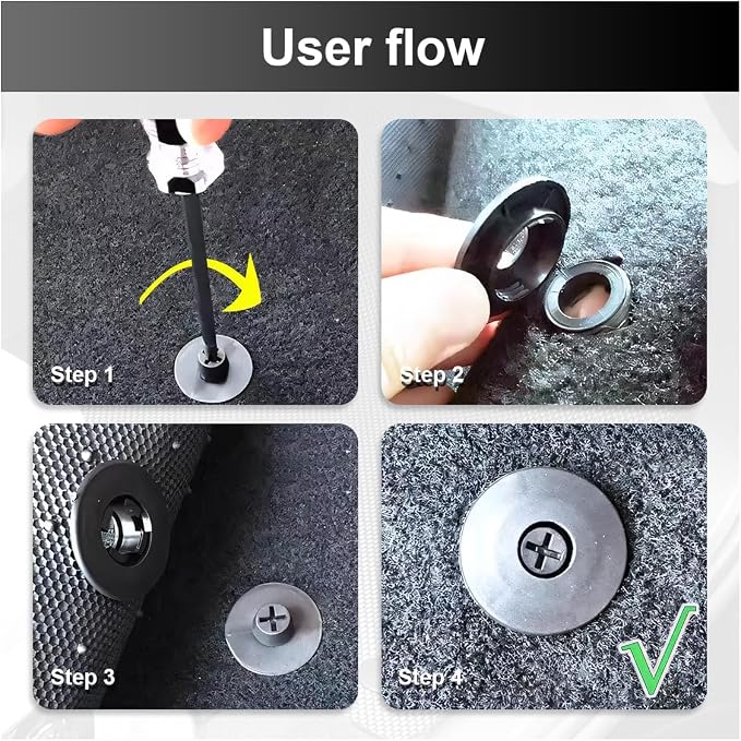 ZIMISI 10 Sets Car Floor Mat Clips, Non-Slip Carpet Fixers, Automotive Fastener Carpet Clips, Car Floor Mat Retaining Clip Replacement for #3D0-864-851-B41 3D0-061-795-B41 (10PCS)
