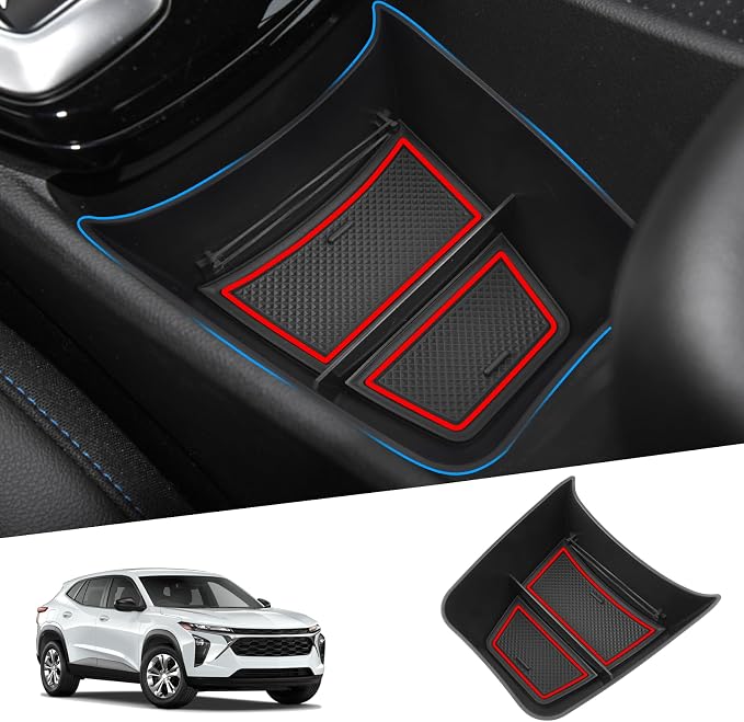 SHAOHAO Console Organizer Fit for 2024 2025 Chevy Trax Accessories 2024 2025 Chevy Trax (LS/1RS/LT/2RS/ACTIV) Storage Box Expanded Tray Chevy Trax 2024 Armrest Insert Tray 2024 2025 Trax Accessory