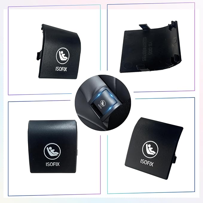 for BMW X5 G05 Child Seat Anchor Cover,ISOFIX Cover Rear Seat Latch Anchor Safety Belt Hook Buckle Cover Replacement for BMW X5 G05 2019-2025 52207499794 52207942147 1pcs