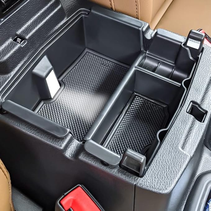 Center Console Organizer Compatible with Jeep Wrangler JL & JLU 2018 2019-2024 2025 2026 Accessories, Gladiator JT Truck 2020 2021 2022 2023-2026 Insert Tray Armrest Storage Box, Black