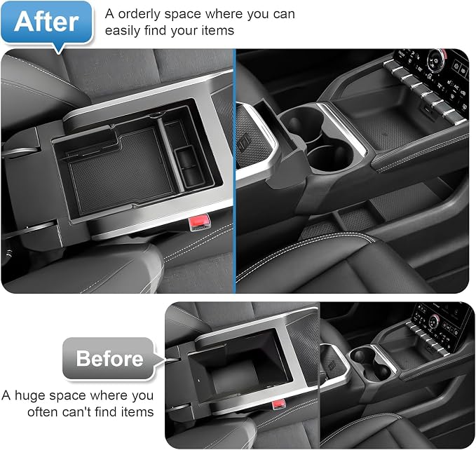 (3Pack) Coleya 2025 2026 Terrain Center Console Organizer (Cup Holder+Lower Console Tray+Armrest Tray)(Elevation/Denali/AT4), Durable ABS Plastic&Anti-Slip Console Tray Insert 2025 Terrain Accessories