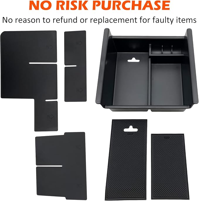 Compatible with Toyota 4Runner Accessories Center Console Tray Organizer Armrest Box Storage Fit for 4Runner 2010-2019 2020 2021 2022 2023 2024 (Organizer Set)