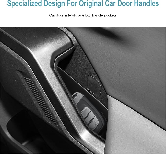 CDEFG 4Pcs for 2026 Toyota RAV4 Center Console Organizer Door Handle Pockets Trash Can Storage Box for 2026 Toyota RAV4 (LE/SE/XLE Premium/Woodland/XSE/Limited) Accessories