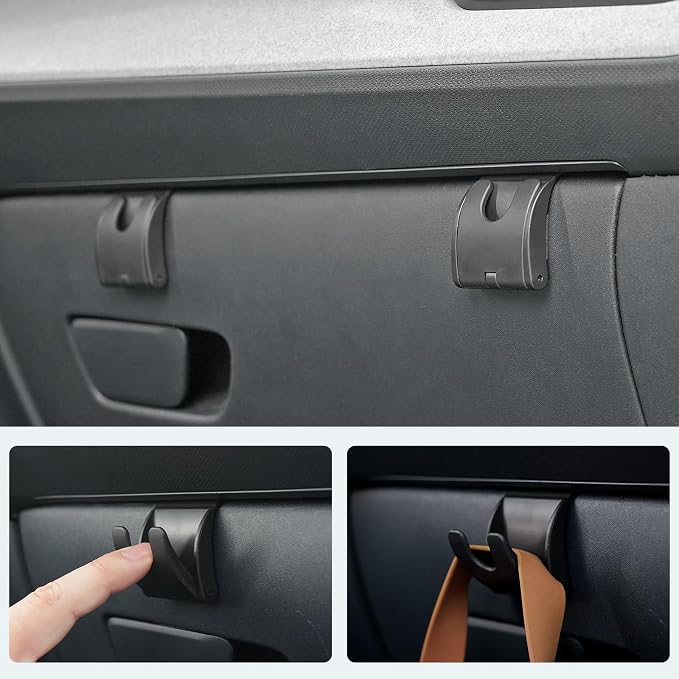 Mabett Glove Box Organizer Hooks for Ford Maverick 2026 2022-2025 Accessories, Snap-in Organizer Storage Hook Clips for Hanging Luggage Bag Umbrella Grocery Bag (Hooks)