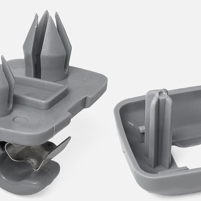 Click&Fit Sun Visor Clips for Audi A1 A3 A4 A5 Q3 Q5 TT 8U0857562A, Grey | Fits for A4 Q5 A5 A3 A1 Q3 TT. Grey Pair, Sunvisor Holders, replaces 8E0857562.