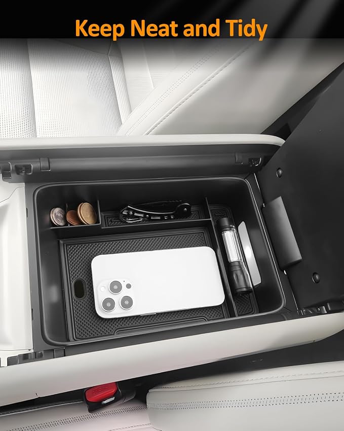 CDEFG for 2024 2025 2026 Hyundai Santa Fe Center Console Organizer Tray Armrest Storage Middle Console Insert Accessories