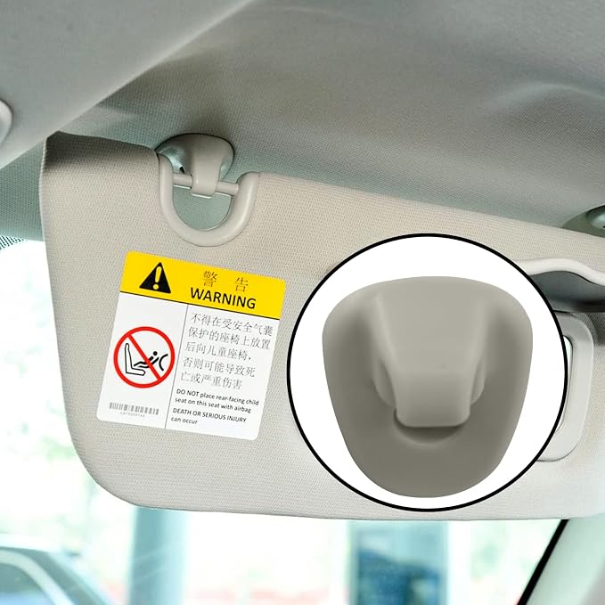 2Pcs Car Sun Visor Clip, Compatible With Jeep Liberty 2005-2012 and Dodge Nitro 2008-2012, Upgraded Car Interior Sunscreen Holder Hook, Automobile Visor Accessories