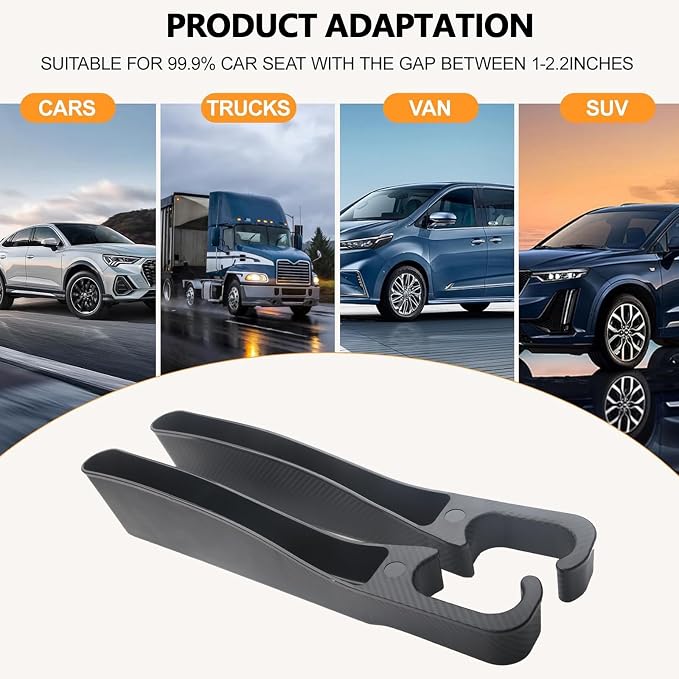 Car Seat Gap Filler Set of 2,Seat Gap Organizer, No Drop Seat Guard,Car Seat Accessories,Drop seat Gap fillers Between Seat and Console Stop Things from Dropping