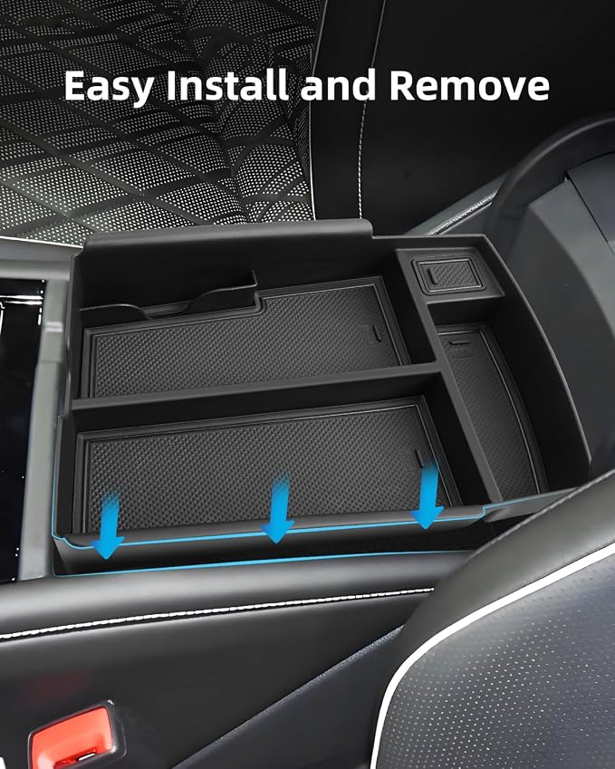 Center Console Organizer for 2025 2024 VW Atlas/Atlas Cross Sport, ABS Armrest Storage Box, Middle Console Tray Organize, Armrest Insert Container Pallet
