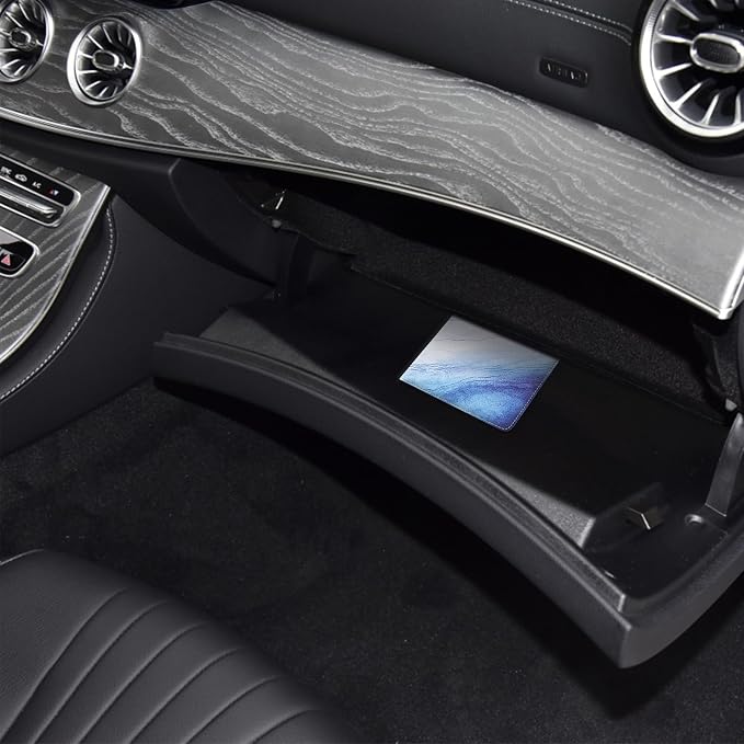 LumiMokki Car Registration and Insurance Holder, Leather Registration and Insurance Card Holder, Vehicle Glove Box Organizer - For Documents, Cards, License (Marble)