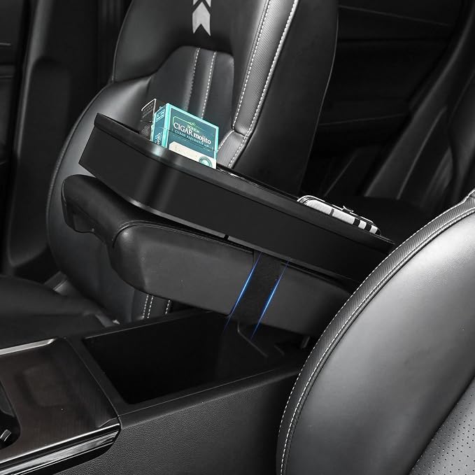Car Armrest Extra Storage Box,Center Console Organizer,Dash Mount Phone Holder,Auto Rear Front Seat Organizer Tray, Car Small Caddy for Key,Sunglass,Wallets (Black)