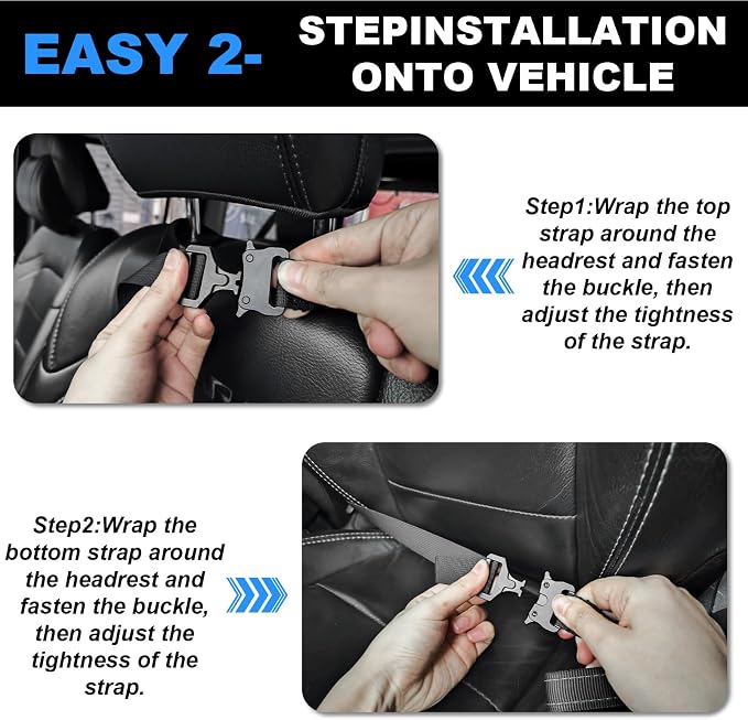 Rigid Molle Panels For Vehicles Truck Mount Rack Panel with Fire Extinguisher Mout & Hook and Loop Fasteners & Elastic Rope Tactical Seat Back Organizer Adjustable Versatile Panel