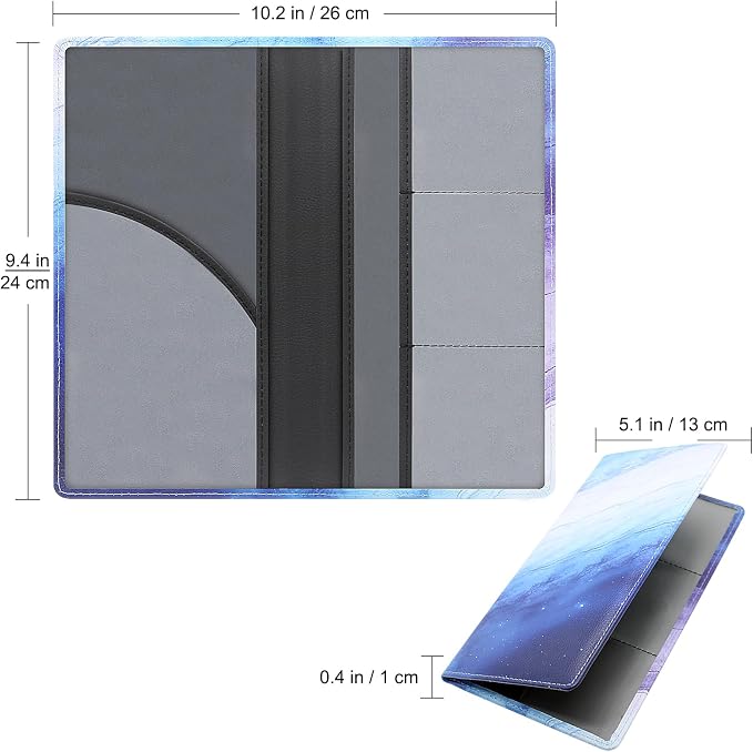 LumiMokki Premium Car Registration & Insurance Card Holder with Magnetic Shut, Vehicle Glove Box Car Organizer - For Documents, Cards, License (Marble)