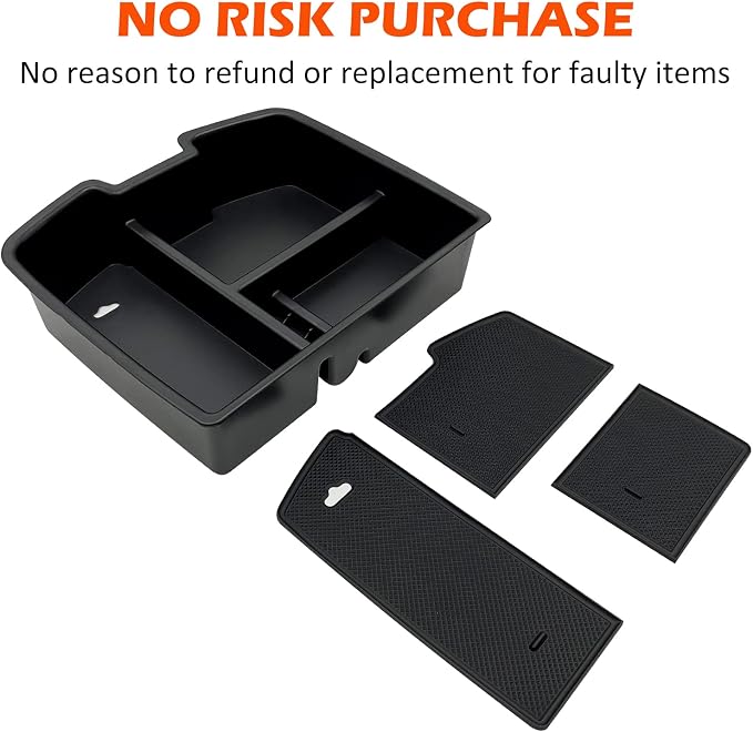Center Console Organizer Tray Compatible with 2007-2014 GMC Sierra Chevy Silverado Tahoe Yukon Suburban - Accessories Replaces 19166288
