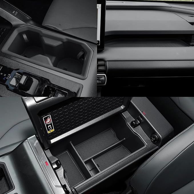CDEFG 3Pcs for 2026 Toyota RAV4 Center Console Organizer for 2026 Toyota RAV4/ 2026 Toyota RAV4 Hybrid Accessories Middle Console Armrest Tray & Passenger Side Storage Box & Cup Holder