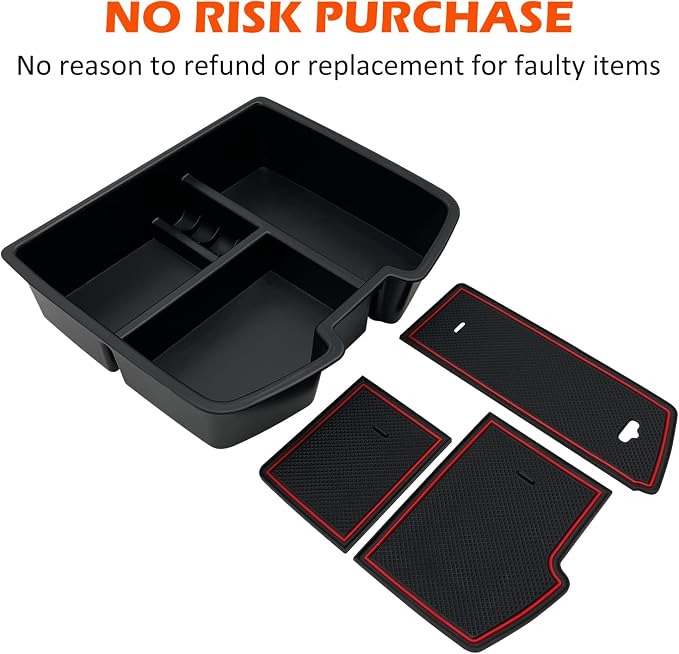 Center Console Organizer Tray Compatible with 2007-2014 GMC Sierra Chevy Silverado Tahoe Yukon Suburban - Accessories Replaces 19166288