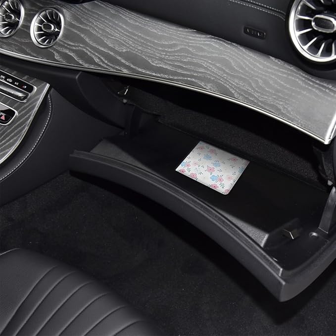 LumiMokki Car Registration and Insurance Holder, Leather Registration and Insurance Card Holder, Vehicle Glove Box Organizer - For Documents, Cards, License (Floral A)