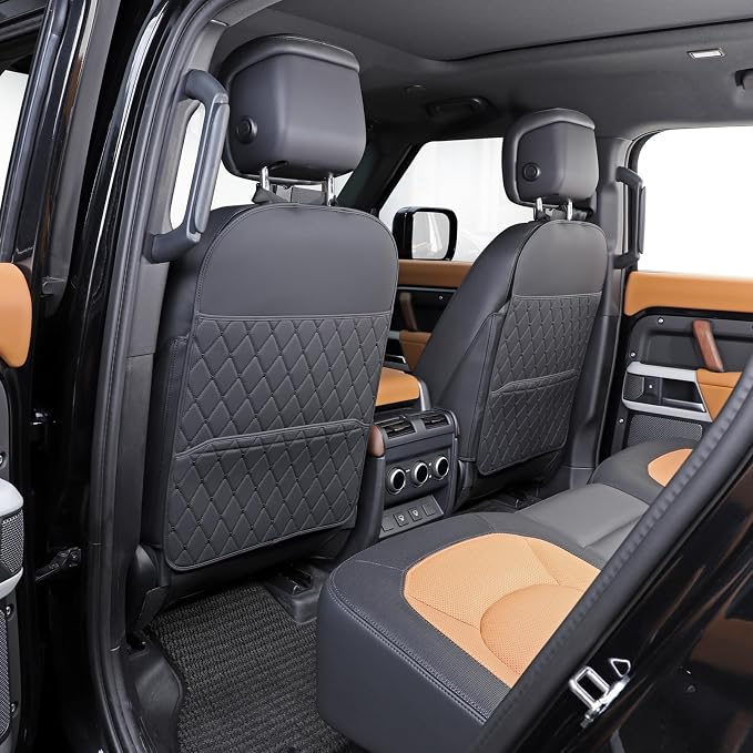 TAIKOO Seat Back Protector,Shields Seat Backs from Kicks and Adds Storage | kick mats back seat protector easy to install and clean, well-crafted, sturdy, durable and stylish.2 Pack