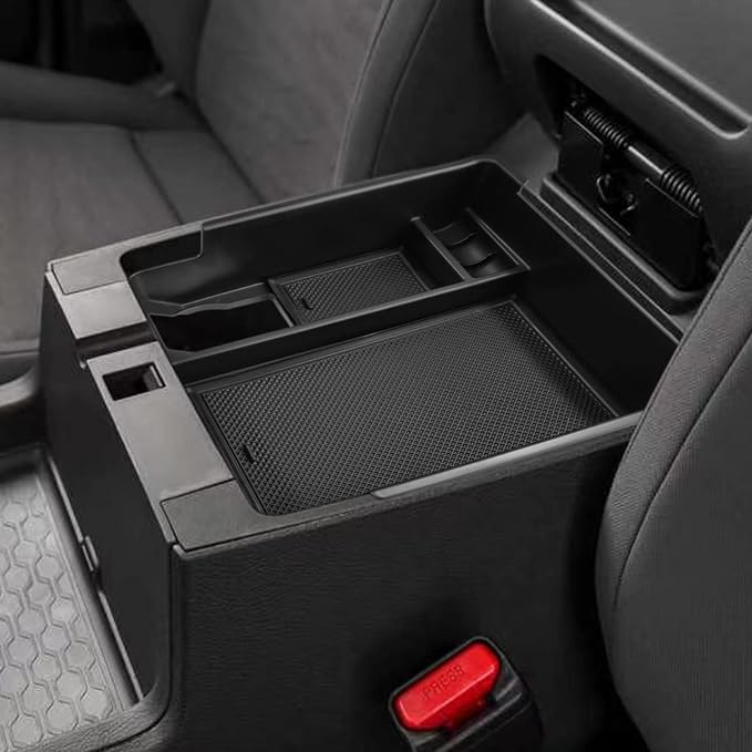 TACORBO Center Console Organizer for Nissan Frontier 2022-2026, Black | Pickup Truck Armrest Secondary Storage Box, ABS Insert, Glove Box Tray, Black Trim