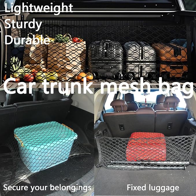 Truck Bed Cargo Net, Storage Elastic Mesh Net(43.3 * 15.7In)
