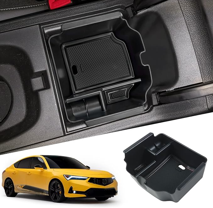 SHAOHAO for 2024 2025 Acura Integra Center Console Organizer Compatible with 2023 2024 2025 Acura Integra Accessories Armrest Insert Storage Box Console Tray Integra 2025 Interior Accessory Organizer