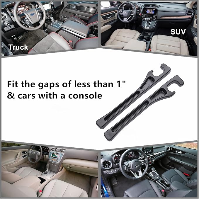 2 Pack Car Seat Gap Filler Stopper/Catcher, No-Drop Seat Guard Insert Between Seat and Console Black Auto Crevice Blocker Strip Pad Plug Seat Gap Guard Spacer A02