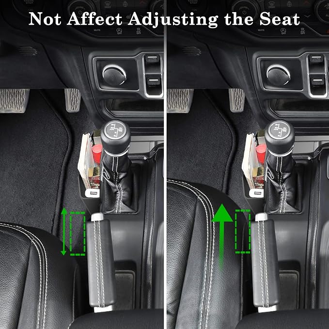 Eamplest Center Console Organizer for Jeep Wrangler JL/JLU 2018-2026 & Gladiator JT 2020-2024 2025 2026 Accessories Gear Shift Side Tray Organizer, Hanging Armrest Storage Box - 3PCS (Not for JK/JKU)